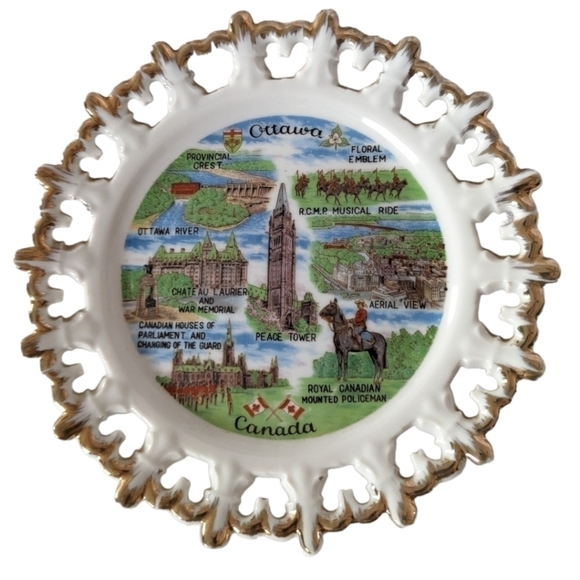 VTG - Ottawa Commemorative Souvenir Decorative Plate - Wall Hanging Decor Piece - Picture 3 of 3